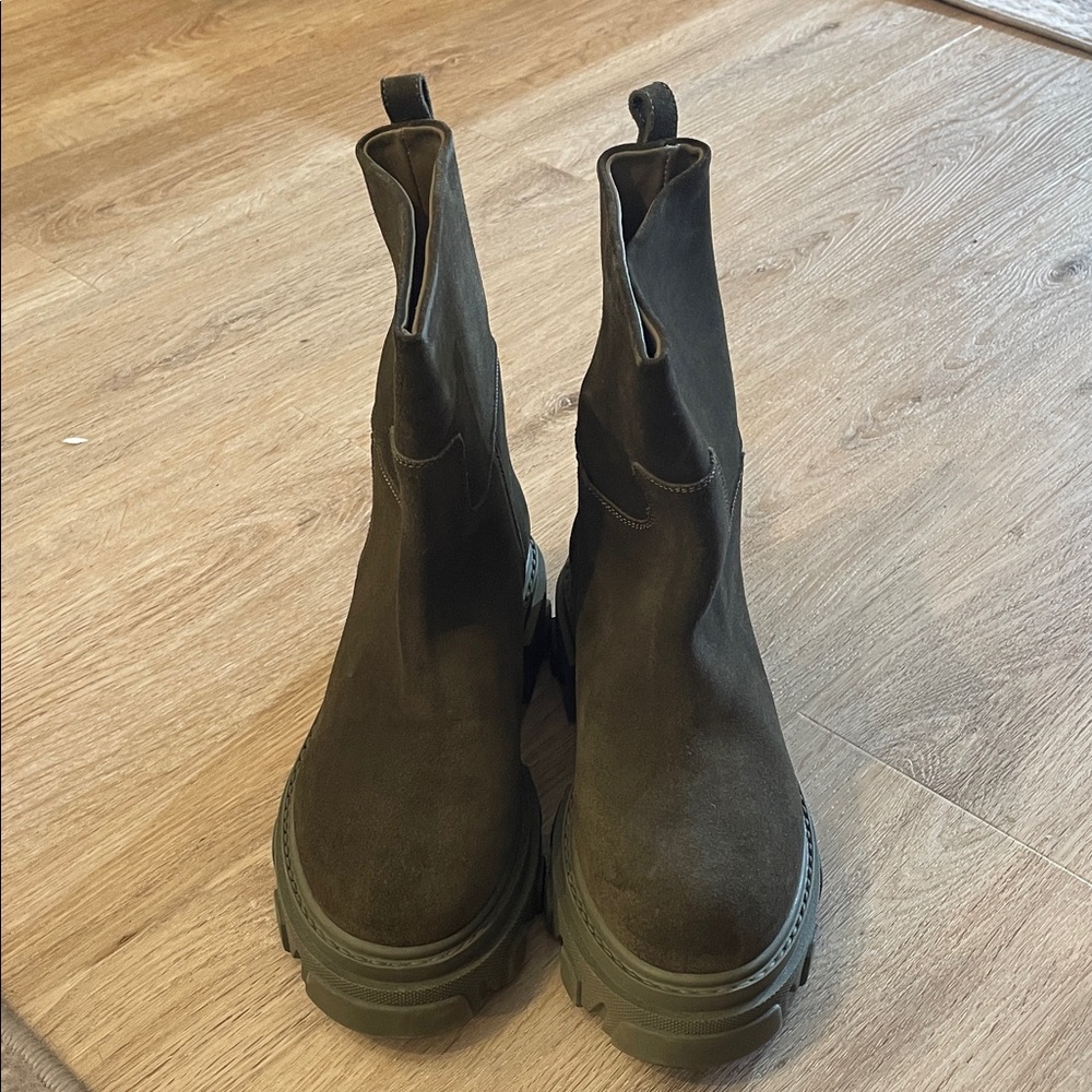 Gia Borghini Olive Combat Boots